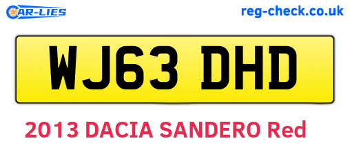 WJ63DHD are the vehicle registration plates.