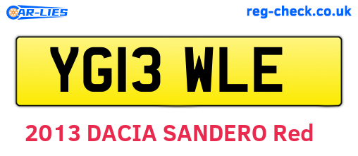 YG13WLE are the vehicle registration plates.