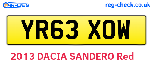 YR63XOW are the vehicle registration plates.