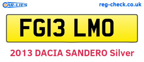 FG13LMO are the vehicle registration plates.