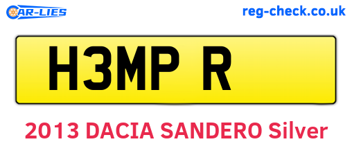 H3MPR are the vehicle registration plates.