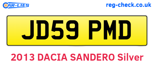 JD59PMD are the vehicle registration plates.