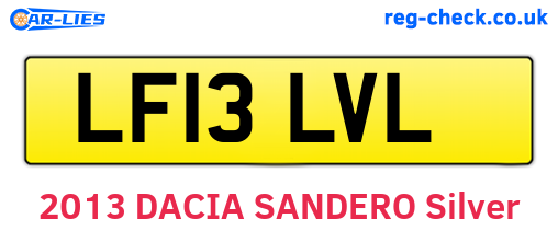 LF13LVL are the vehicle registration plates.
