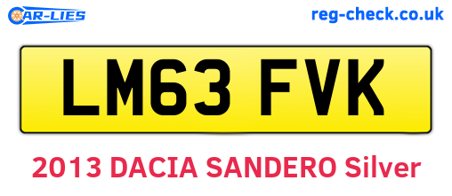 LM63FVK are the vehicle registration plates.