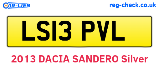 LS13PVL are the vehicle registration plates.