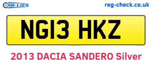 NG13HKZ are the vehicle registration plates.