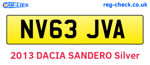 NV63JVA are the vehicle registration plates.
