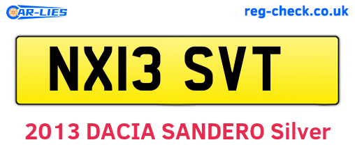 NX13SVT are the vehicle registration plates.