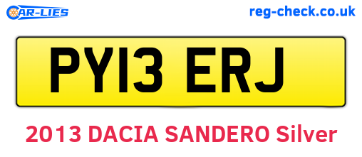 PY13ERJ are the vehicle registration plates.