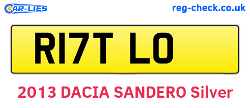 R17TLO are the vehicle registration plates.
