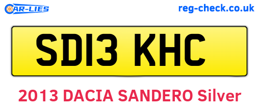 SD13KHC are the vehicle registration plates.