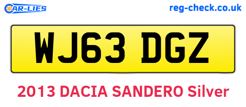 WJ63DGZ are the vehicle registration plates.