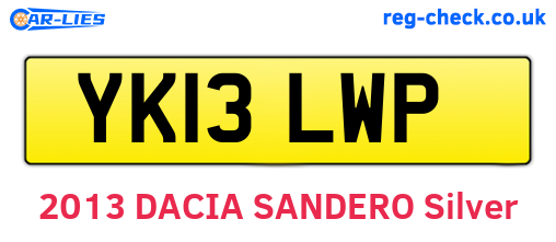 YK13LWP are the vehicle registration plates.
