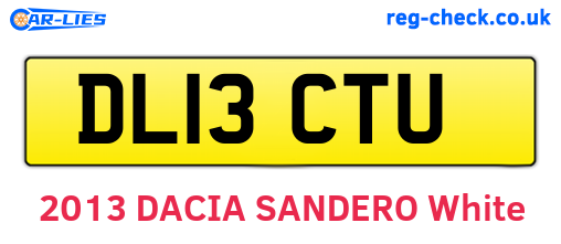 DL13CTU are the vehicle registration plates.