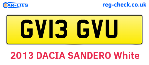 GV13GVU are the vehicle registration plates.
