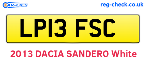 LP13FSC are the vehicle registration plates.
