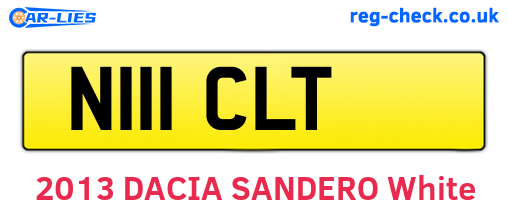N111CLT are the vehicle registration plates.