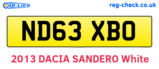 ND63XBO are the vehicle registration plates.