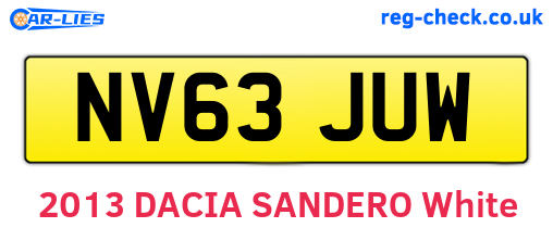NV63JUW are the vehicle registration plates.
