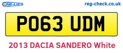 PO63UDM are the vehicle registration plates.