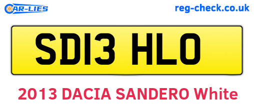 SD13HLO are the vehicle registration plates.