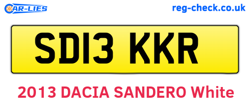 SD13KKR are the vehicle registration plates.