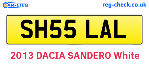 SH55LAL are the vehicle registration plates.