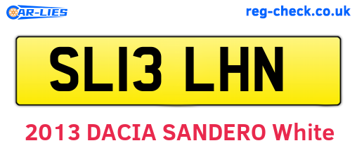 SL13LHN are the vehicle registration plates.