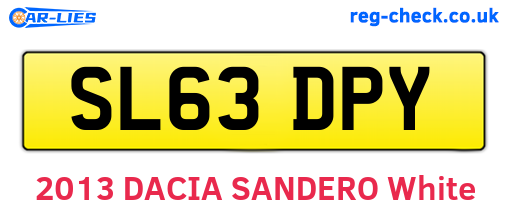SL63DPY are the vehicle registration plates.