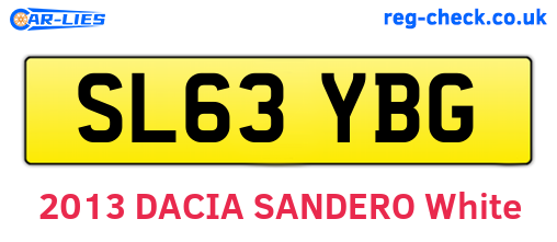 SL63YBG are the vehicle registration plates.