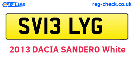 SV13LYG are the vehicle registration plates.
