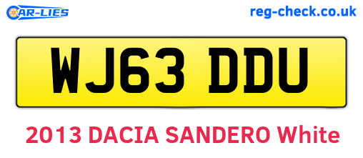 WJ63DDU are the vehicle registration plates.