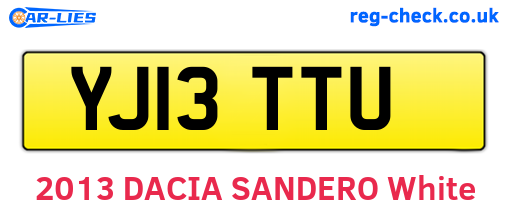 YJ13TTU are the vehicle registration plates.
