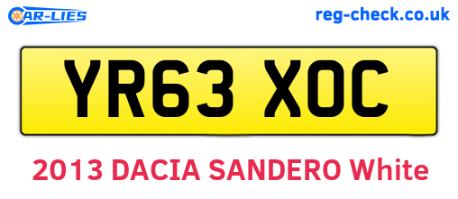 YR63XOC are the vehicle registration plates.
