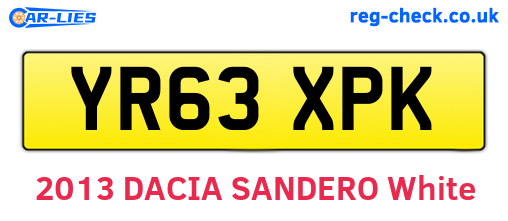 YR63XPK are the vehicle registration plates.