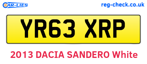 YR63XRP are the vehicle registration plates.