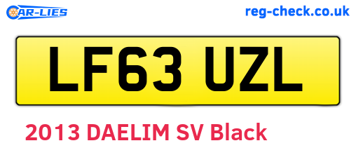 LF63UZL are the vehicle registration plates.