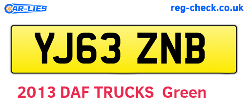 YJ63ZNB are the vehicle registration plates.