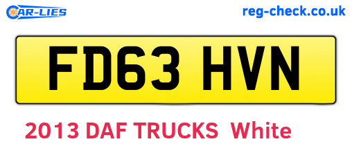 FD63HVN are the vehicle registration plates.