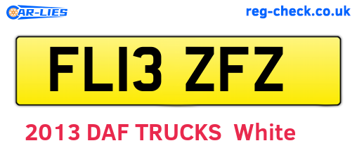 FL13ZFZ are the vehicle registration plates.
