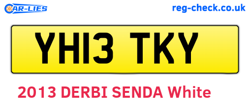 YH13TKY are the vehicle registration plates.