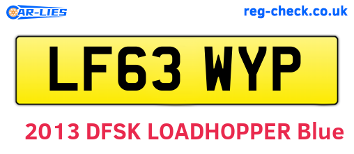 LF63WYP are the vehicle registration plates.
