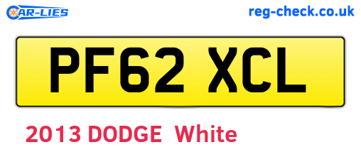 PF62XCL are the vehicle registration plates.