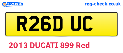 R26DUC are the vehicle registration plates.