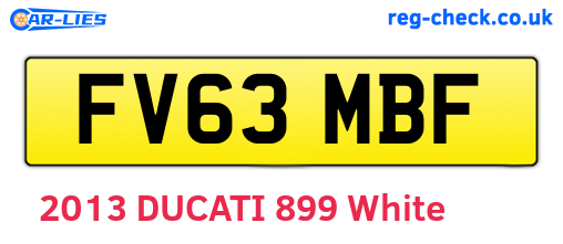 FV63MBF are the vehicle registration plates.