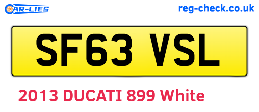 SF63VSL are the vehicle registration plates.