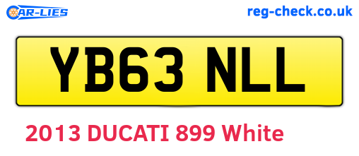 YB63NLL are the vehicle registration plates.