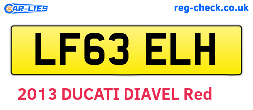 LF63ELH are the vehicle registration plates.