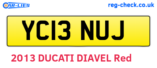 YC13NUJ are the vehicle registration plates.