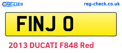 F1NJO are the vehicle registration plates.